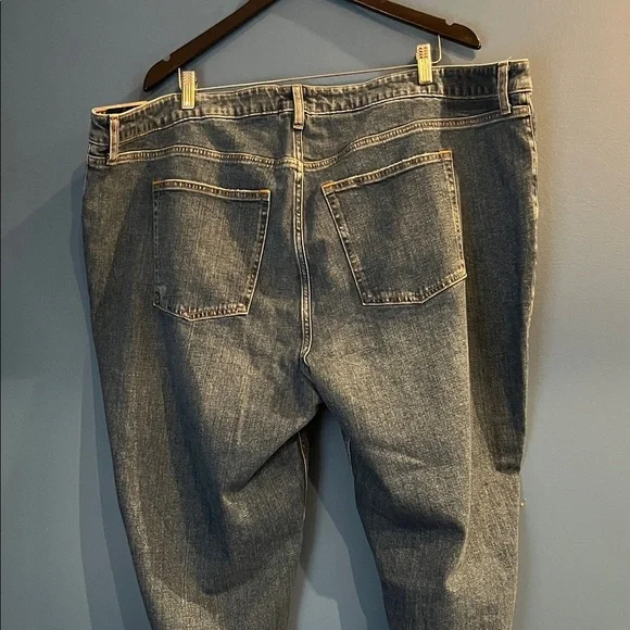 Abercrombie & Fitch The Mom Jean High Rise Blue Denim Jeans 37 24s Curve Love - Picture 11 of 14